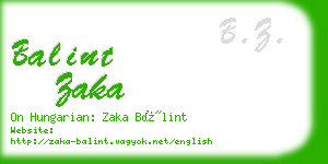 balint zaka business card